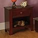 Simple Relax One Drawer Wooden Nightstand, Cherry