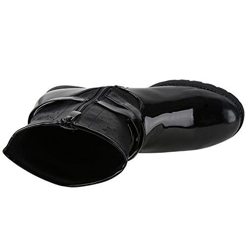 Stiefelparadies Donna Stivaletti Bassi Biker Boots...