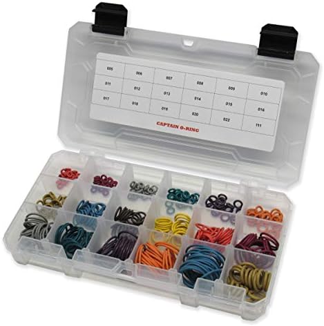 Captain O-Ring Gamers Package Massive Shade Coded Grasp Paintball Oring Package – 18 Sizes 360 Orings (Most Frequent o-Ring Sizes for Paintball Markers and Tools)