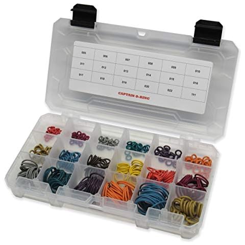 Captain O-Ring LLC Players Kit Large Color Coded Master Paintball Oring Kit18 Sizes 360 Orings Cover