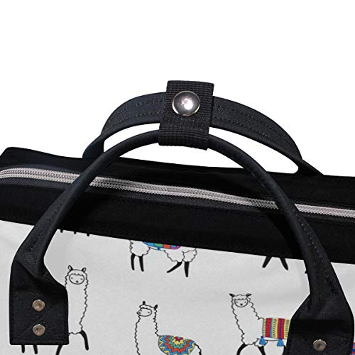 Linda mochila de viagem Lama mochila de fraldas escolar casual mochila para mulheres adolescentes