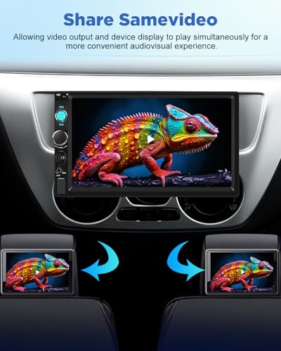Radio para coche 1 DIN con Android Auto inalámbrico y control en volante 4