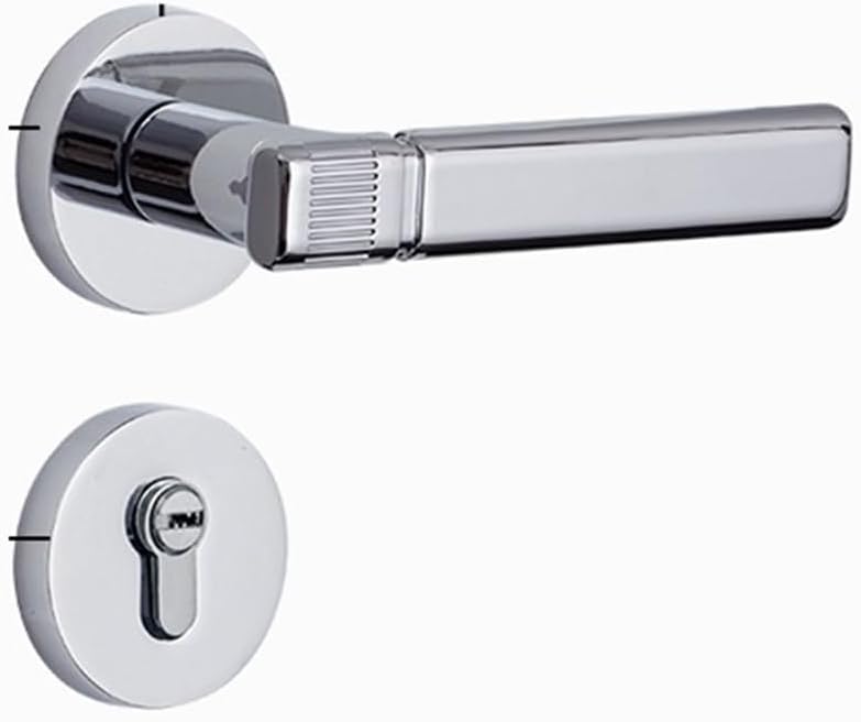 Indoor Split Lock Household Door Lock Handle Magnetic Suction Silent Bedroom Anti-Theft Bathroom Handle Lock Solid Wood Door Lock(PVD Gold zinc Alloy)