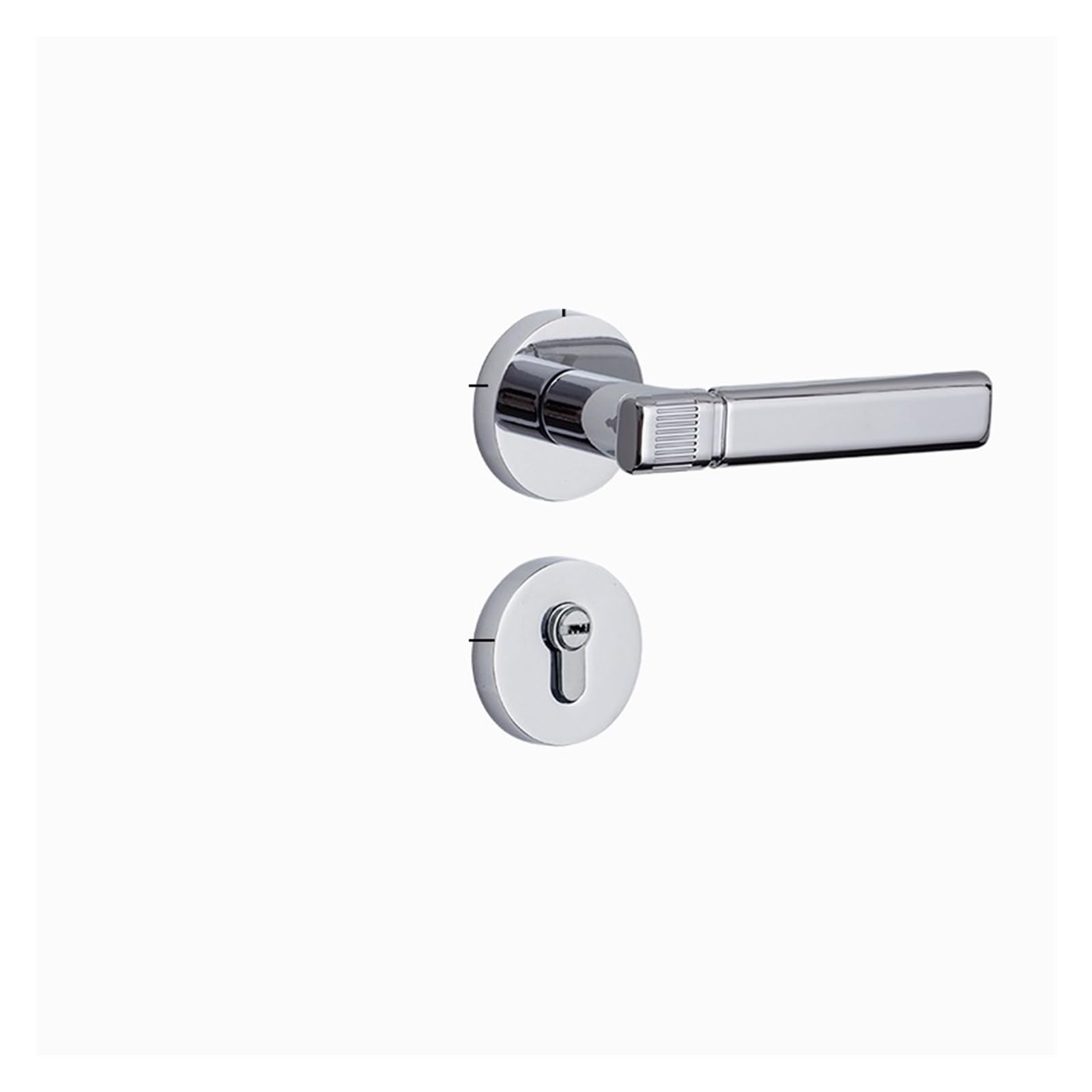 NYRXRYTCA Indoor Split Lock Household Door Lock Handle Magnetic Suction Silent Bedroom Anti-Theft Bathroom Handle Lock Solid Wood Door Lock(Bright chrome zinc alloy)