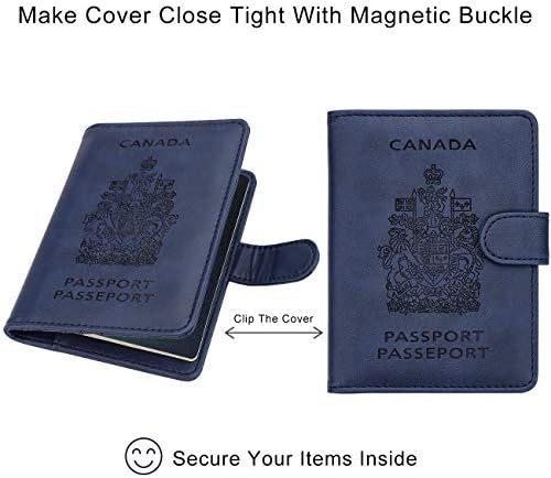 WALNEW RFID Blocking Passport Holder Travel Wallet Cover Case - 4