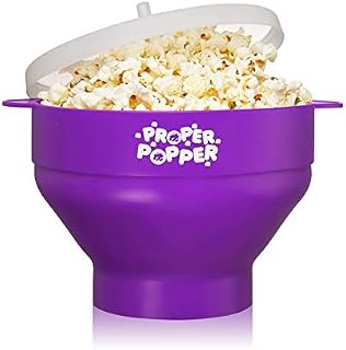 The Original Proper Popper Microwave Popcorn Popper, Silicone Popcorn Maker, Collapsible Bowl BPA