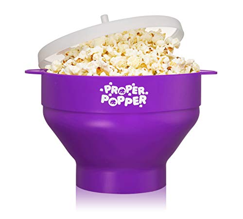 The Original Proper Popper Microwave Popcorn Popper, Silicone Popcorn Maker,...
