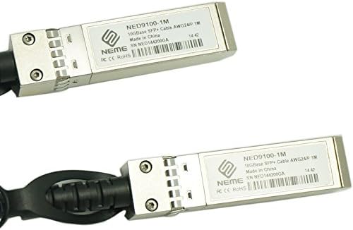 Nengine for Brocade 58-1000026-01 SFP+ 10GbE Direct Attach Cable 1m AWG30/P Duplex SFP+ Passive Twinax Copper Cable,Borcade Compatible,SFP-10G-DAC-30#