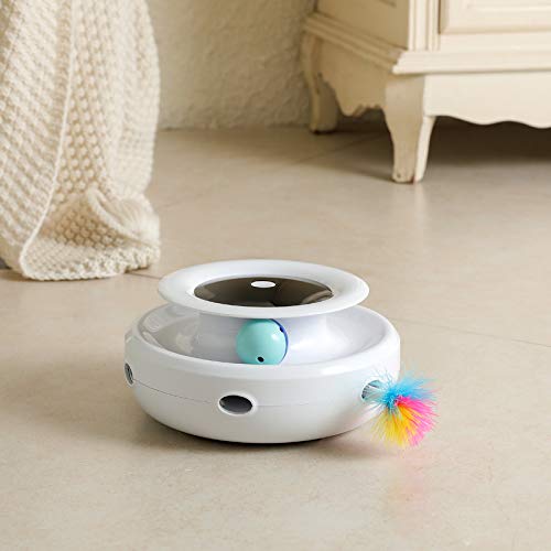 Ajeerd Brinquedo elétrico para animais de estimação, brinquedo para gatos, torre automática, gato, b