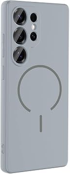 Samsung Galaxy S24 Ultra Kılıf M-Safe Özellikli Mat Yüzey Kamera Korumalı Arka Silikon Kapak Titanyum-Gri