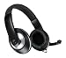 Produktbild Speedlink THEBE CS Stereo Headset - Kopfhörer für Büro/Home Office (Einklappbares Mikrofon - Kabelfernbedienung - Multimedia Klang) Klinkenstecker für PC/Notebook/Laptop, Kabellänge 2m schwarz