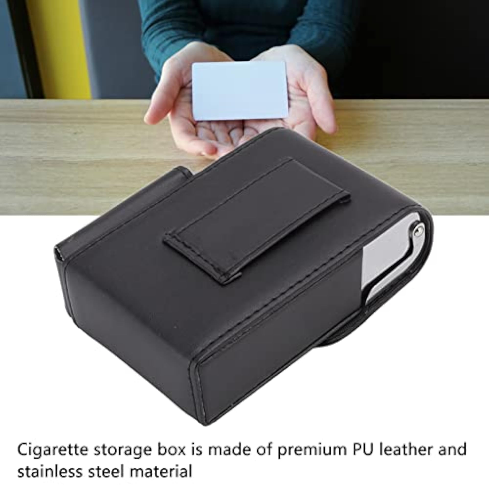 Multifunctional Cigarette Case, Well-Made Black Gift