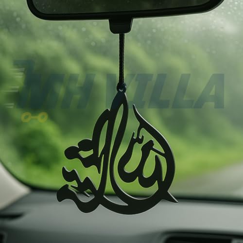 Image of Acrylic Islamic Car Hanging Accessory - Interior /Dashboard /Mirror /Decoration - Masha Allah
