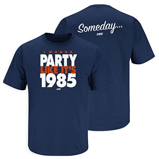 Someday. I Wanna Party Like It's 1985 T-Shirt for Chicago Football Fans (SM-5XL) (Navy Short Sleeve, Large)