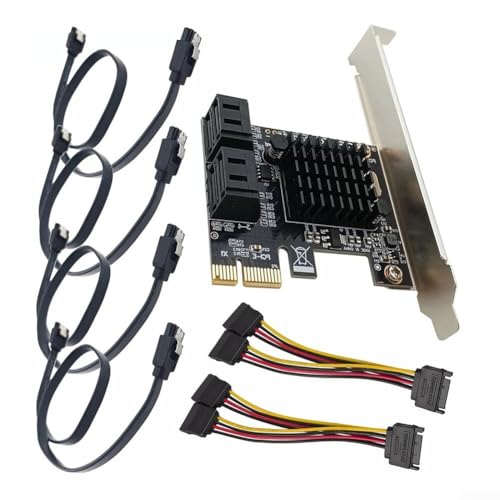 4 Port For Sata 3.0 Controller Card For Pcie X1 Interface Expansion Adapter For Pc Hard Drive Ssd Optical Drive Support 
