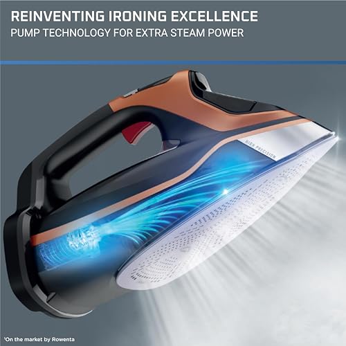 Rowenta Steam Force Pro Stainless Steel Soleplate Iron for Clothes, 400 Microsteam Holes, Professional Results, 1850 Watts, Auto-off, Copper, DW9540 by Rowenta - Image 2