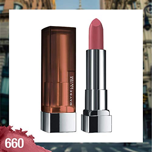 Image of Maybelline New York Matte Lipstick - Intense Colour 677 Noho Amber & Color Sensational Creamy 660 Touch of Spice, 3.9g