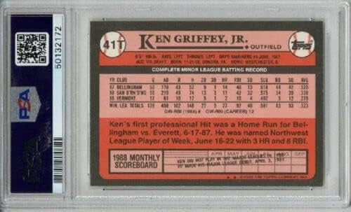 1989 TOPPS TRADED #41T KEN GRIFFEY JR BASEBALL CARD PSA 9 CENTERED MINT