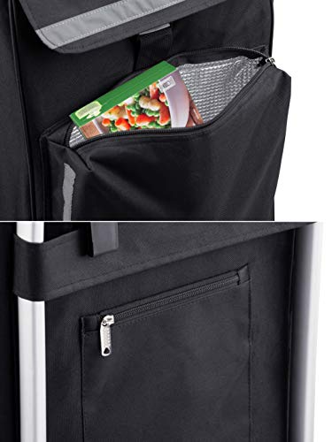 Meister Einkaufstrolley - 56 Liter - Extra große Reifen - Mit Kühlfach - Abnehmbare & regenfeste Tasche - Aufhängung für den Einkaufswagen / Klappbarer Shopper / Einkaufsroller / Handwagen / 6816800 – Bild 3