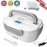 【220V/12V Mehrzweck】Doppelspannung 220 V - 12 V für Haushalt und Auto. Mit dieser Lunchbox können Sie Speisen jederzeit und überall erhitzen, keine Mikrowelle erforderlich.