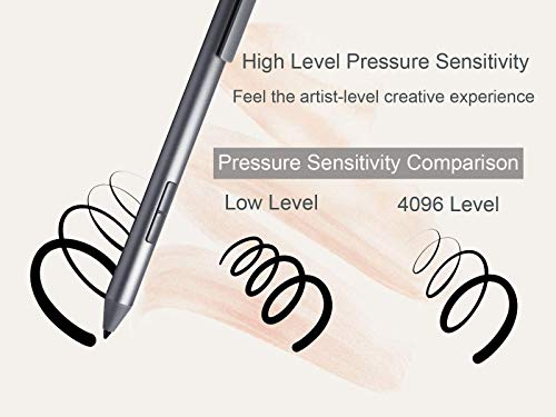 Lazarite M Pen Grey, Active Stylus For Lenovo Yoga 7I/9I, Flex 5, Hp Envy X360/Pavilion X360/Spectre X360, Digital Pen With 4096 Pressure Sensitivity, Palm Rejection, Tilt Support #TOP1