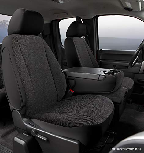 Fia Trs48-38 Black Custom Fit Front Seat Cover Split Seat 40/20/40 - Saddle Blanket (Solid Black) #TOP2