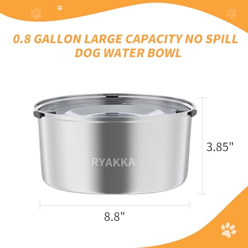 3l101ozsplashproofdogwaterbowlstainlesssteelnospilldogbowlsslowdrinkingdogwaterbowl Urban Country Home Decor 3l 101oz splash proof dog water bowl stainless steel no spill dog bowls slow drinking dog water bowl urban country home decor