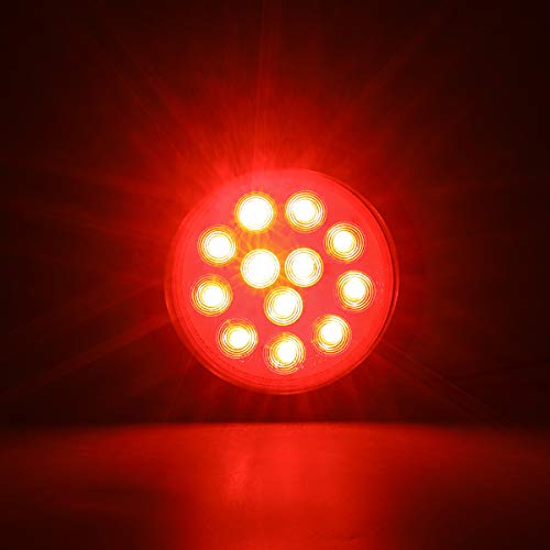4Inch Round Red Led Trailer Tail Lights ( Pack Of 8 ) Grommet Plug Included Stop Turn Signal Lights For Truck Trailer Rv Boat Bus Waterproof #TOP1