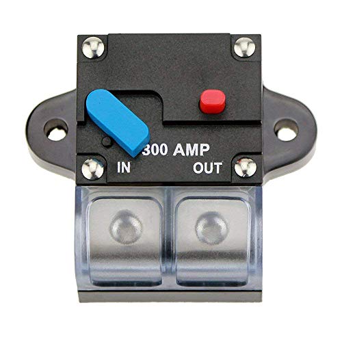 Fuse Holders Inverter Circuit Breaker Car Audio Solar Energy Inline Circuit Breaker Fuse Inverter With Waterproof Cover For Motor Auto Car Marine Boat (300A) #TOP3
