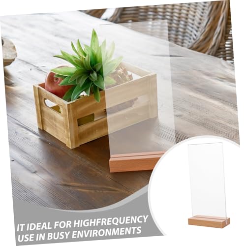 Support transparent pour table porte-menu restaurant et panneau affichage vertical acrylique - 4