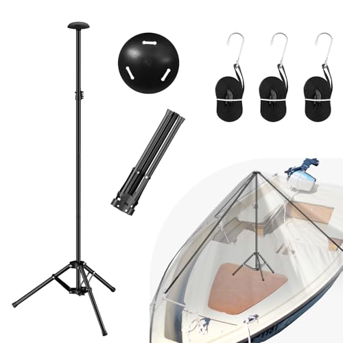 Boat Cover Support Pole with Tripod Base Adjustable Height