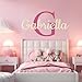 CRYPTONITE Personalized Name & Initial Vinyl Wall Decor I Nursery Wall Decal for Baby Boy & Girl Decoration I Stickers for Kids I Multiple Options for Customization (Wide 30