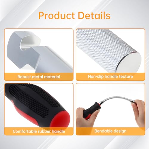 Image of Windance Belt Changing Removal Tools Kit Fit for Polaris RZR 1000 XP XP4 900 S,5mm-13mm Reversible Sockets Flexible Clutch Cover SeparateTool Stainless Steel Belt Replacement Tool (Silver) | Belt tool clutch spreader. Flexible shaft reversible socket.CNC machined.5-13mm socket. Fit for RZR-S /RZR-4 570-1000 models