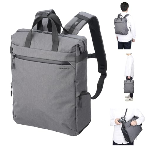 ハクバ 【Amazon.co.jp限定】 HAKUBA カメラバッグ プラスシェル シティトートバックパック11 G05 AZ グレー カメラリュック ビジネストート サイドアクセス 普段使い 2WAY AMZSP-CT5TBP11G 4977187001747