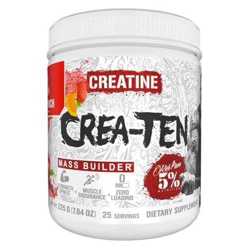 5% Nutrition CreaTEN Creatine Complex + Accelerators | Flavored Creatine Powder for Muscle Gain | Max Power, Strength, Endurance, & Recovery (Fruit Punch)