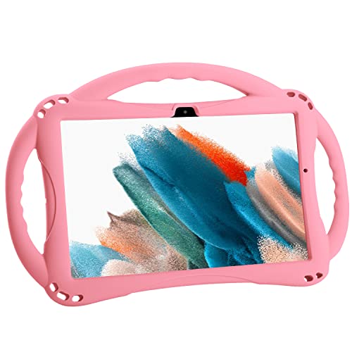 TopEsct Funda para niños para Samsung Galaxy Tab A8 Lite de 10,5 Pulgadas 2022 (SM-X200/SM-X205/SM-X207), Funda Ligera con Soporte, Tres Asas y Correa para Tableta A8 10,5 2022(Rosa) Cover