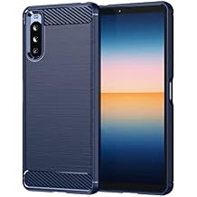 Case for Xperia 10 III Case, for Xperia 10 III Lite/for Sony 10 III SO-52B Carbon Fiber Case Slim TPU Case Shock-Absorption Protective Shockproof Phone Cover for Sony Xperia 10 III Navy Blue