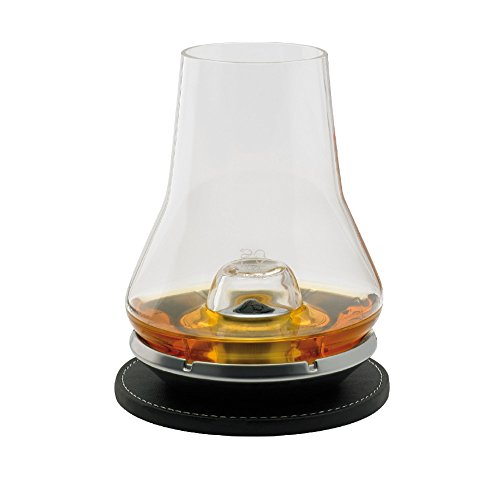 Peugeot 13 Ounce Whisky Tasting Glass with Cooling Base, Coaster, and Single Malt Whiskey Companion Book