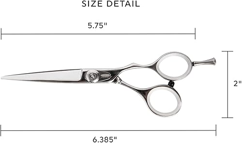 Miniatura 10 de Cricket Logo Gold Series Pro - Tijeras de corte de pelo de 5 pulgadas, acero inoxidable, borde convexo, incluye un secador de pelo, regalo