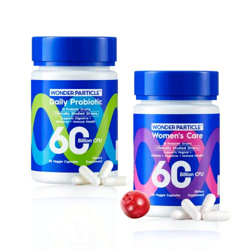 Wonder Particle Probiotics For Women With Prebiotics And Cranberry & Daily Probiotic With Prebiotic Supplement Combo #TOP20