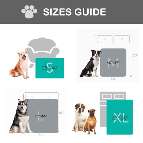 SORKUT Cobertor impermeável para cama e sofá, cobertor macio à prova de xixi para cães pequenos, cap