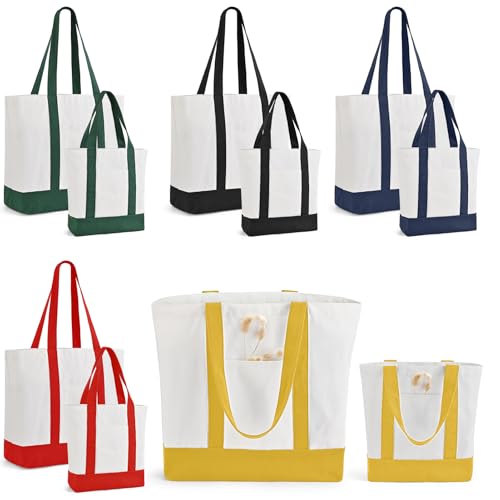 TAOZIM Canvas Tote Bag with Pocket