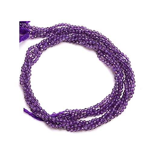 Améthyste perles 2mm rondelle facettée pour création de bijoux perles pierres précieuses en vrac