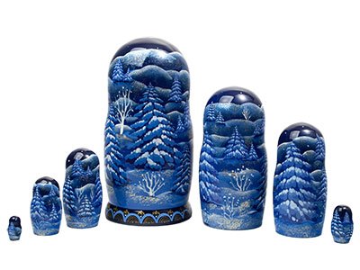 Golden Cockerel Authentic Russian Ballet Swan Lake Nesting Doll 7pc./8