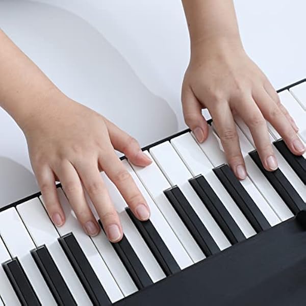 Asmuse Teclado de Piano Digital Eléctrico con 88 Teclas con teclas semipesadas de tamaño completo 900 tonos, Portátil Bluetooth Pianos Digitales,Altavoces Incorporados Negro
