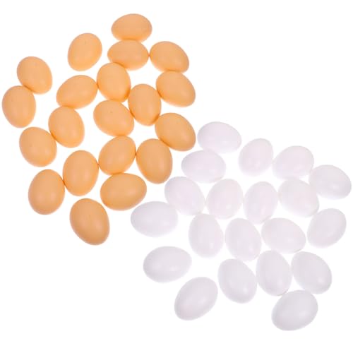 Holibanna Ovos De Falsos 40 Peças De Ovos De Páscoa Sem Pintura Ovos De Plástico Falsos Para Ajudar