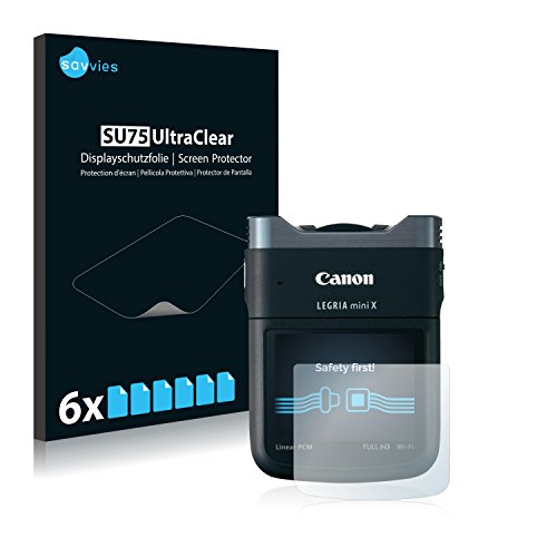 savvies Protection Ecran pour Canon Legria Mini X 6 Pièces - Film Protection Ultra Clair