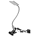 Lampe de Table Bureau Lampe de Lecture a LED Variateur Tactile Argent a Clip Lampe de Travail LED Bureau à Pince, Dimmable 3 Luminosité, Matériau Métallique de Enuotek