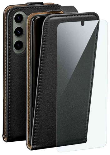 Protection 360 Samsung Galaxy S23 avec étui à rabat noir anti-choc et film