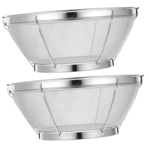 MAGICLULU 2 Pezzi Scolapiatti per Lavello da Cucina a Maglia Fine Scolapasta per Lavare Il Riso in Acciaio Inossidabile